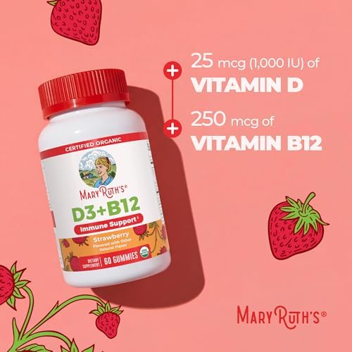 Gomitas Orgánicas de Vitamina D3 + B12 MARYRUTH'S para Niños de 4 Años en Adelante | Salud Ósea | Apoyo Inmunológico | Metabolismo Energético | - imagen 6