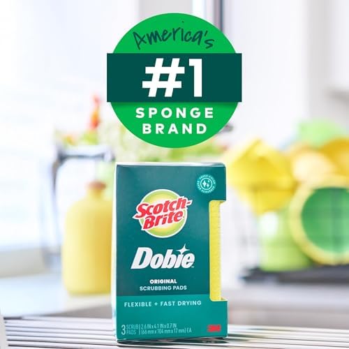 Paquete de 4 de 3M Scotch-Brite Dobie, Esponjas Multiusos, 3 Piezas por Paquete, Total 12 Esponjas - imagen 2
