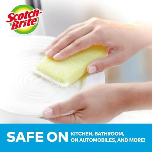 Paquete de 4 de 3M Scotch-Brite Dobie, Esponjas Multiusos, 3 Piezas por Paquete, Total 12 Esponjas - imagen 3
