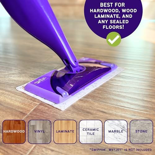 Packs de 48 Almohadillas de Microfibra Premium JD HOMEASE para Swiffer WetJet - Súper Absorbentes, Sin Pelusa, Duraderas - 11x5.5, Perfectas para - imagen 6