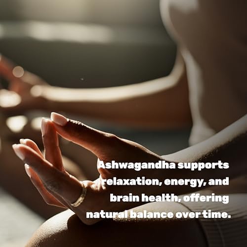 KSM 66 Ashwagandha 1,200mg con Pimienta Negra, 120 Cápsulas Veganas – Extracto de Raíz de Alta Potencia – Suplementos Adaptogénicos para Relajación, - imagen 4