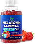 Gomitas de Melatonina 30mg para Adultos (60 Porciones) - Apoyo Máximo para el Sueño, Sin Gluten, Sin Azúcar, 100% Vegetariano, Sabor Fresa - 60 - imagen 1