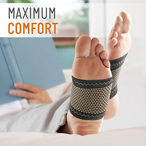 Soporte Arco de Cobre para Fascitis Plantar. 2 Medias/Sleeves de Compresión para Hombres y Mujeres. Ayuda para el Dolor en los Pies (Cobre) - imagen 7