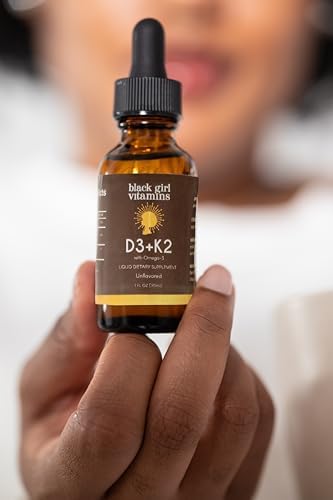 Gotas de Vitamina D3 K2 de Black Girl Vitamins (125mcg cada una) con Omega 3 – Suplemento diario líquido, sabor neutro, vegano (suministro para 30 - imagen 4