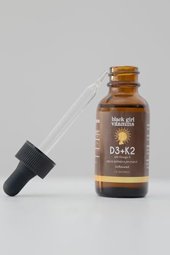 Gotas de Vitamina D3 K2 de Black Girl Vitamins (125mcg cada una) con Omega 3 – Suplemento diario líquido, sabor neutro, vegano (suministro para 30 - imagen 6