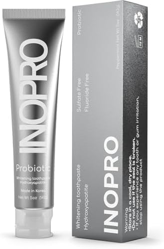 Pasta de Dientes Blanqueadora InoPro con Hidroxiapatita y Probióticos para Dientes Sensibles, Sin Flúor, Reparación del Esmalte, 5oz - imagen 1