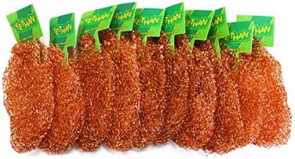 Esponjas de Cobre YETHAN, Paquete de 10 Piezas, 13g Cada Una, Perfectas para Fregar y Limpiar - imagen 1