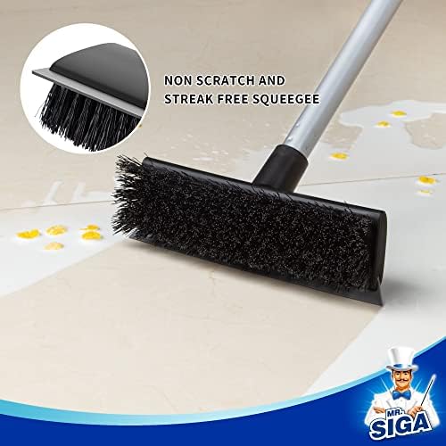 Cepillo de Piso MR.SIGA con Mango Largo, 2 en 1 Limpiador y Escobilla para Baño, Patio, Garaje, Pared y Azulejos con Cerdas Duras - imagen 4