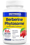 Suplemento Enzymedica Berberina Phytosome de Alta Absorción - Cápsulas Berbevis para Hombres y Mujeres, Fórmula Bioavailable, Apoyo Metabólico - imagen 1