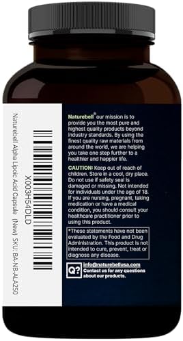 NatureBell Complejo de Ácido Alfa Lipoico, 600mg, 300 Cápsulas | Fórmula 4 en 1 con R-ALA, S-ALA, Tiamina y Benfotiamina | Alta Absorción y Soporte - imagen 8