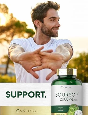 Hojas de Soursop Carlyle | 160 Cápsulas | Hierba Tradicional | Suplemento Sin OGM y Sin Gluten - imagen 7