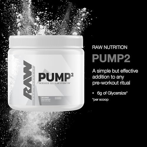 RAW Pump2 Pre Workout | Suplemento Pre Entrenamiento Glicerol Pump, Mejora la Hidratación y Aumenta Energía | Sin Sabor (20 Porciones) - imagen 3