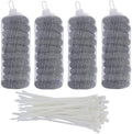 Trampas de pelusa de acero inoxidable para lavadora - 40 piezas con malla y 40 sujetadores de cable para filtro de manguera de lavandería - imagen 1
