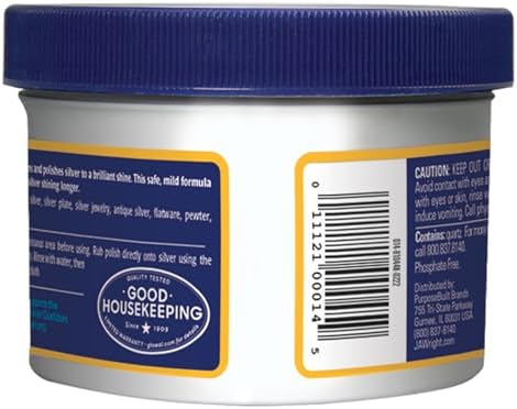 Crema Limpiadora y Pulidora Wright's para Plata, 8 Onzas, Elimina Suavemente el Deslustre de Joyería, Peltre y Plata sin Rayar, Libre de Amoníaco - imagen 3