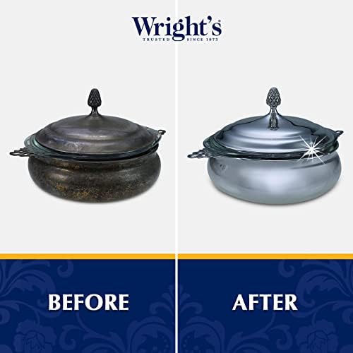 Crema Limpiadora y Pulidora Wright's para Plata, 8 Onzas, Elimina Suavemente el Deslustre de Joyería, Peltre y Plata sin Rayar, Libre de Amoníaco - imagen 4