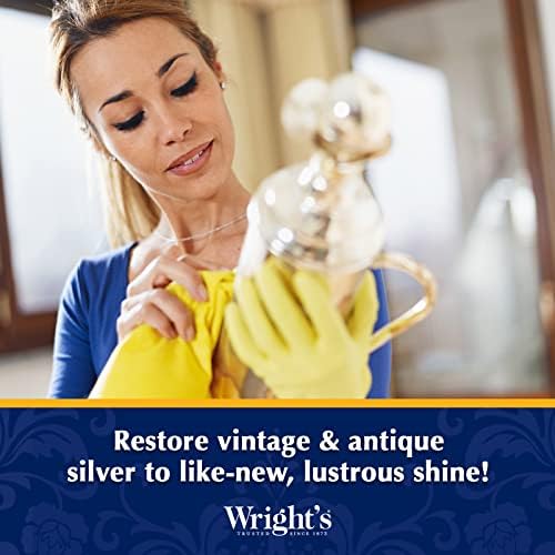 Crema Limpiadora y Pulidora Wright's para Plata, 8 Onzas, Elimina Suavemente el Deslustre de Joyería, Peltre y Plata sin Rayar, Libre de Amoníaco - imagen 7