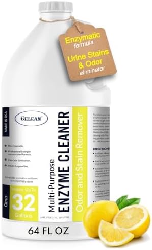 Limpiador Cítrico de Enzimas Probióticas Multiusos, 1/2 Galón (64 oz.) - Eliminador de Manchas y Olores para Mascotas - Concentrado - Profesional y - imagen 1