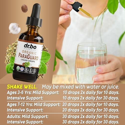 ParaGuard Cleanse Líquido Orgánico Detox - Suplemento Guardián Intestinal para Humanos con Extracto de Nogal Negro, Ajenjo, Clavo y Orégano - - imagen 7