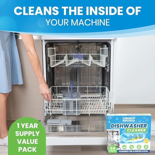 Tabletas Limpiadoras y Desodorantes para Lavavajillas – Paquete de 24 (Suministro para 12 Meses) Pods Desincrustantes, Elimina Sarro, Agua Dura, - imagen 3