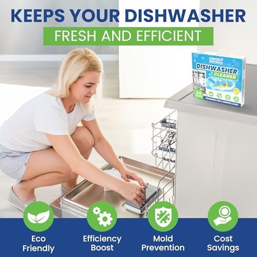 Tabletas Limpiadoras y Desodorantes para Lavavajillas – Paquete de 24 (Suministro para 12 Meses) Pods Desincrustantes, Elimina Sarro, Agua Dura, - imagen 5