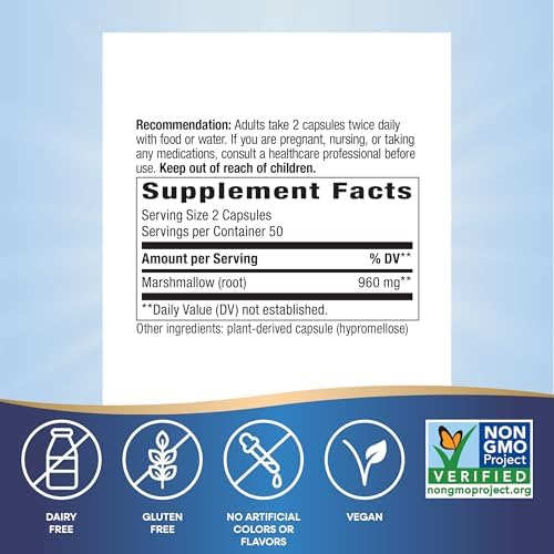 Raíz de Malvavisco Premium de Nature's Way, 960 mg por porción, 100 cápsulas vegetales - imagen 7