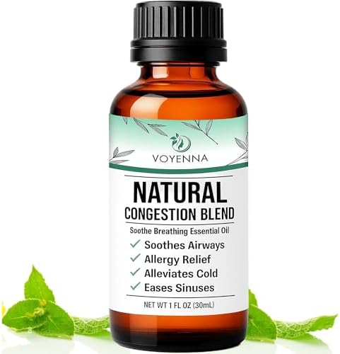 Mezcla de Aceites Esenciales Breathe para Difusor, Humidificador y Aromaterapia con Menta y Eucalipto | Alivio para Dolores de Cabeza, Alergias y - imagen 1