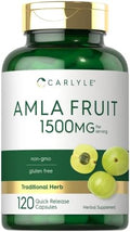 Cápsulas de Amla Carlyle 1500mg | 120 piezas | Extracto de fruta Amalaki | Suplemento herbal | Sin OGM y libre de gluten - imagen 1