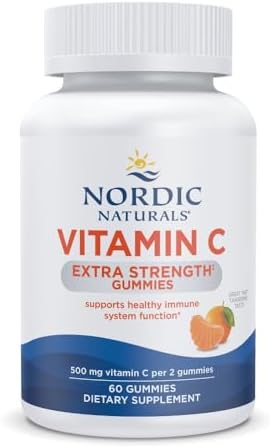 Gomitas de Vitamina C Extra Fuerte Nordic Naturals - Sabor Mandarina - 60 Gomitas - Suplemento Vegano de 500 mg - Bajo en Azúcar - 30 Porciones - imagen 1