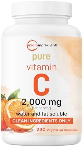Vitamina C Pura 2,000mg, 240 Cápsulas Veganas | Alta Biodisponibilidad, Soluble en Grasa y Agua | Potencia Máxima | Antioxidante y Soporte - imagen 1