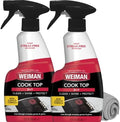 Weiman Paquete de 2 Limpiadores para Estufas y Paño de Microfibra – Limpiador de Estufas y Hornos Sin Rayas y Residuos – Desengrasante No Abrasivo - imagen 1