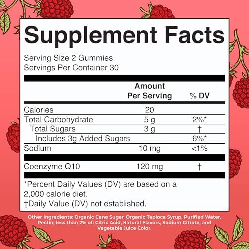 Gomitas MaryRuth Organics CoQ10 | Suplemento de Coenzima Q10 para la Salud del Corazón y Celular | Antioxidante | 120 mg | Veganas | Sin OGM | Sin - imagen 2