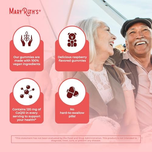 Gomitas MaryRuth Organics CoQ10 | Suplemento de Coenzima Q10 para la Salud del Corazón y Celular | Antioxidante | 120 mg | Veganas | Sin OGM | Sin - imagen 7
