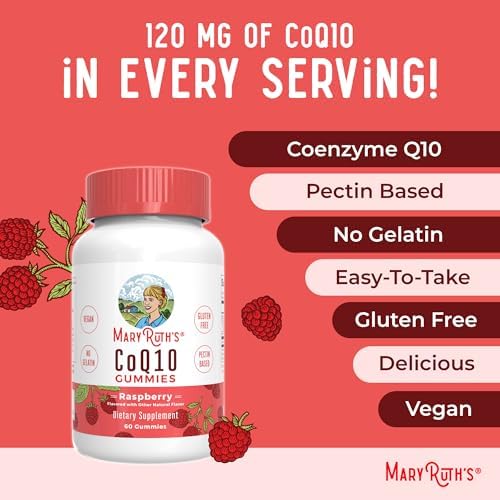 Gomitas MaryRuth Organics CoQ10 | Suplemento de Coenzima Q10 para la Salud del Corazón y Celular | Antioxidante | 120 mg | Veganas | Sin OGM | Sin - imagen 8