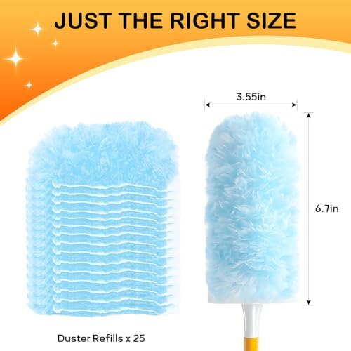 SetSail 25 Recargas de Plumero Compatibles con Swiffer para Limpieza, Kit de Limpiador Multi Superficie 360° para Ventiladores, Persianas y Muebles - imagen 2