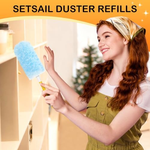 SetSail 25 Recargas de Plumero Compatibles con Swiffer para Limpieza, Kit de Limpiador Multi Superficie 360° para Ventiladores, Persianas y Muebles - imagen 7