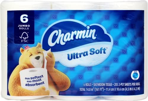 Rollos Jumbo Charmin Ultra Suave, seguros para fosas sépticas, color blanco - imagen 1