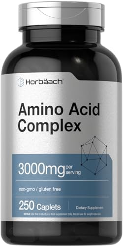 Complejo de Aminoácidos Horbäach 3000mg | 250 Tabletas | Suplemento Sin OGM y Libre de Gluten - imagen 1