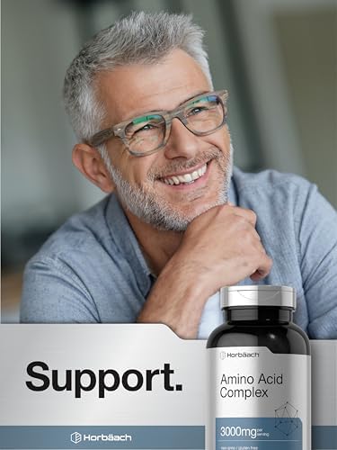 Complejo de Aminoácidos Horbäach 3000mg | 250 Tabletas | Suplemento Sin OGM y Libre de Gluten - imagen 6