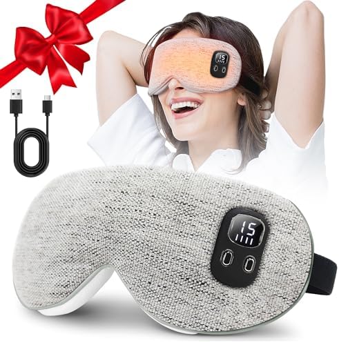 Máscara de Ojos Caliente, Compresa Ocular Recargable Sin Cable, Alivio Ocular, Sueño Mejorado, Máscara Lavable, 4 Niveles de Calor, Temporizador de 4 - imagen 1