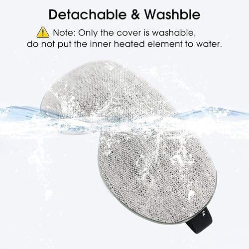 Máscara de Ojos Caliente, Compresa Ocular Recargable Sin Cable, Alivio Ocular, Sueño Mejorado, Máscara Lavable, 4 Niveles de Calor, Temporizador de 4 - imagen 6