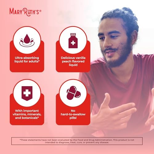 Multivitamínico para hombres MaryRuth Organics | Sin azúcar | Vitaminas líquidas | Suplemento de apoyo inmunológico | Salud cognitiva y bienestar - imagen 6