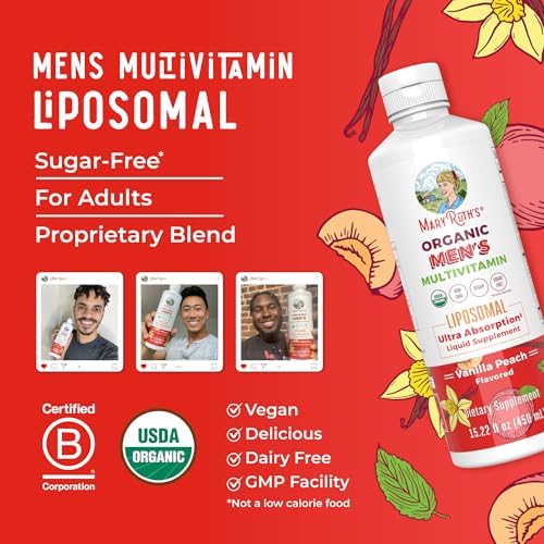 Multivitamínico para hombres MaryRuth Organics | Sin azúcar | Vitaminas líquidas | Suplemento de apoyo inmunológico | Salud cognitiva y bienestar - imagen 8