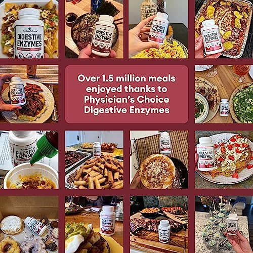 Enzimas Digestivas Physician's CHOICE para la Hinchazón y Digestión - Fórmula Rápida de 16 Enzimas con Prebióticos y Probióticos Orgánicos - Alivio - imagen 7