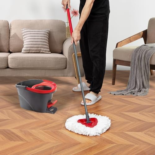 Paquete de 3 Cabezas de Repuesto para Mopas, Reemplazos Compatibles con O Cedar Spin Mop Sistema de 1 Tanque - Fáciles de Cambiar, Microfibra, - imagen 2