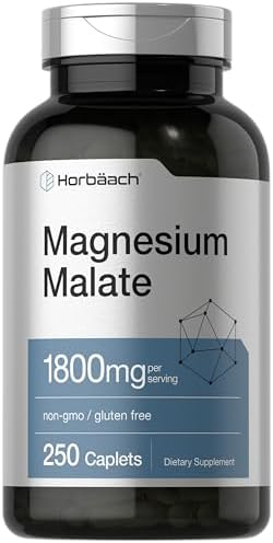 Horbäach Malato de Magnesio | 1800mg | 250 Tabletas | Suplemento Vegetariano, Sin OGM, Libre de Gluten - imagen 1
