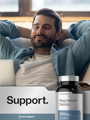 Horbäach Malato de Magnesio | 1800mg | 250 Tabletas | Suplemento Vegetariano, Sin OGM, Libre de Gluten - imagen 6