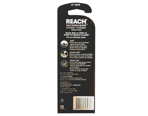 Flosser REACH Ultraclean Snap-On con Cabezal Refil 28 piezas, Pack para Cuidado Oral, Sabor Menta 1 pieza - imagen 3