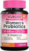Probioticos NewRhythm para Mujeres, Arándano Orgánico, 50 Mil Millones CFU, 18 Cepas, con Prebióticos, 60 Cápsulas Veganas, Sin Refrigeración, No - imagen 1