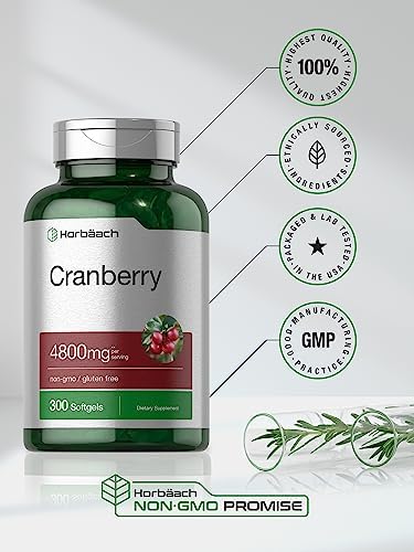 Píldoras de Arándano Horbäach | 300 Softgels | Suplemento Sin OGM y Libre de Gluten | Extracto de Concentrado - imagen 6