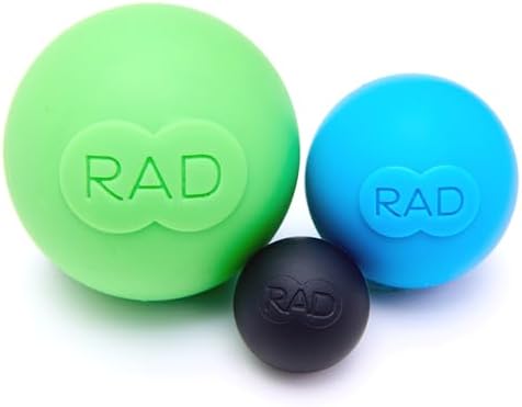 Juego de 3 Pelotas de Masaje RAD Rounds – Pelotas de Terapia para Liberación Miofascial Profunda – Ideal para Pies, Espalda, Cuello, Mandíbula y - imagen 1